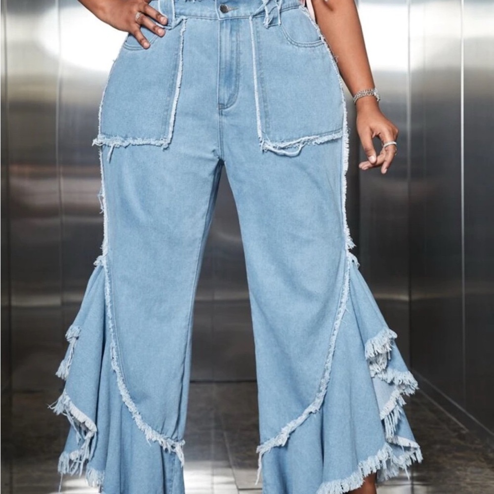 Women's Blue Flared Jeans
